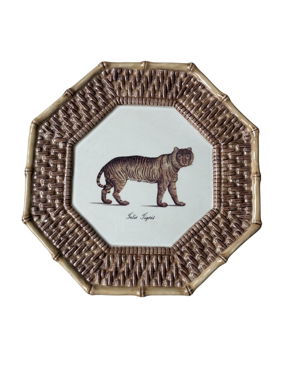Raymond Waites Empire Felis Tigris Tiger Octagonal Decorative Plate
